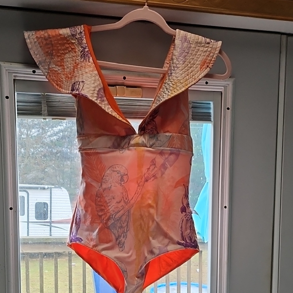 Women's One Piece Swimsuit with Parrot Design